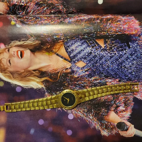 2XHP- VINTAGE WOMEN'S GUCCI BLACK FACE GOLD PLATED,STAINLESS STEEL WATCH/#3300L - Picture 8 of 13